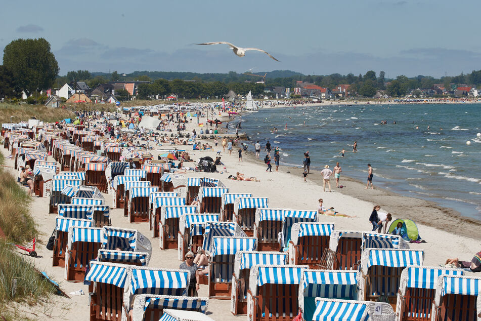 An den Ostsee-Stränden, wie hier in Scharbeutz, war die Lage entspannt.