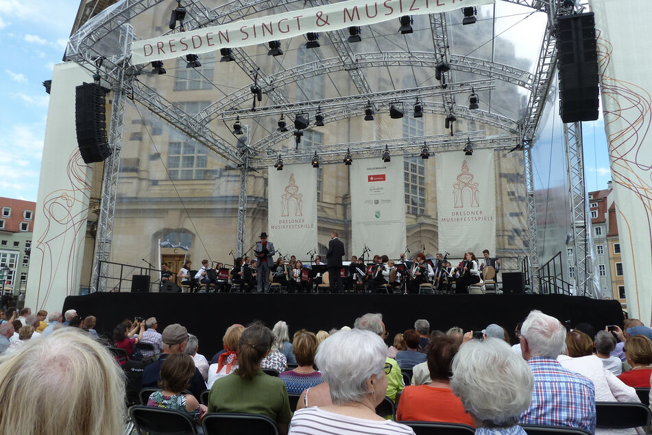 Das Orchester "Akkamerata" bei den Dresdner Musikfestspielen 2019.