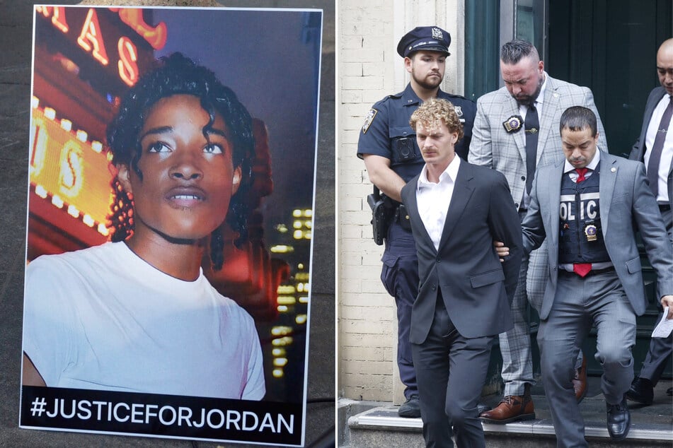 Daniel Penny (r.), a former US marine, surrendered to police on Friday as he faces manslaughter charges for choking street performer Jordan Neely (l.) to death in the New York subway.