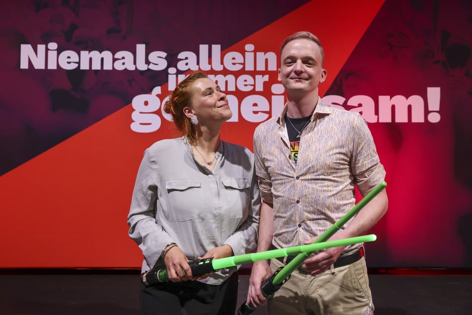 Anja Eichhorn (39) aus Dresden und Marco Böhme (35) aus Leipzig wurden zum neuen Parteivorstand der sächsischen Linken gewählt.