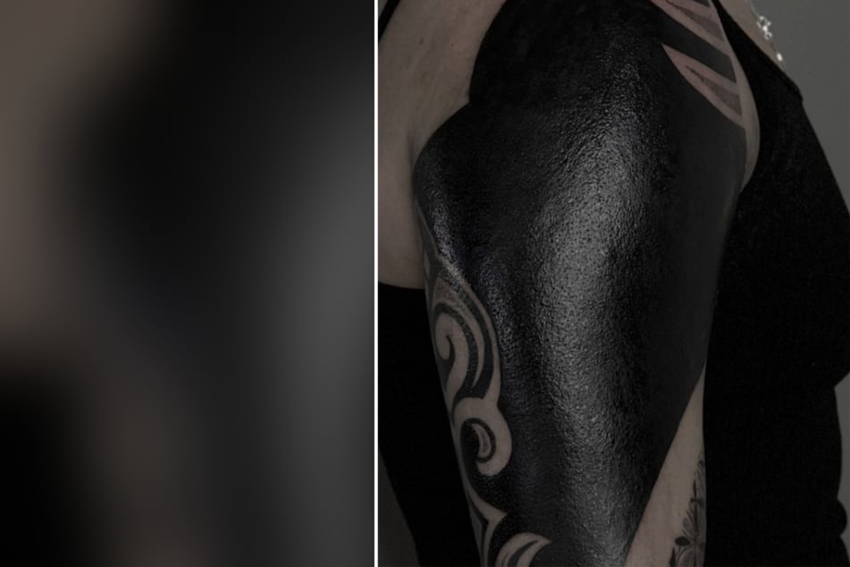 In einer Instagram-Story zeigt der englischsprachige Tattoo-Profi, der nur ein paar mal im Monat in Berlin ist, wie ein Cover-up aussehen kann.