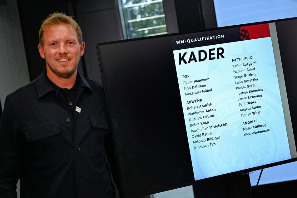 Bundestrainer Julian Nagelsmann (38) präsentiert seinen Kader für die ersten Qualifikationsspiele zur Fußball-WM 2026.