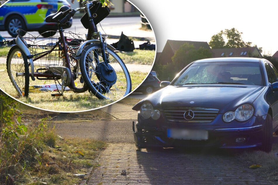 Betrunkener erfasst mit Mercedes Mann auf dreirädrigem Fahrrad - Klinik!