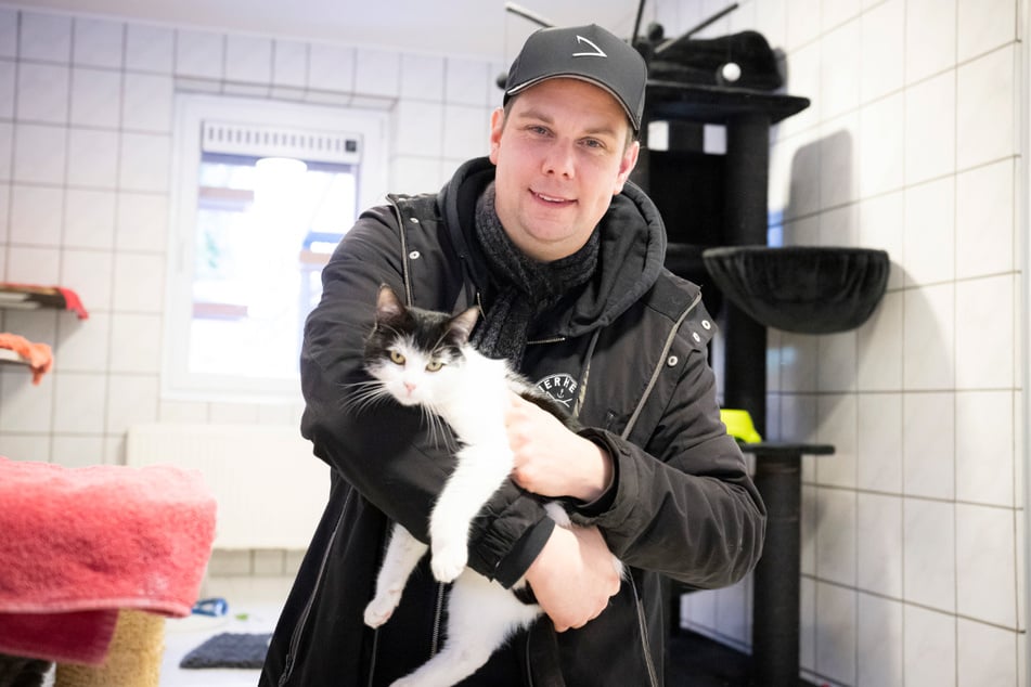 Tierpfleger Benjamin Heyer sucht ein neues Zuhause für Katze Shila.
