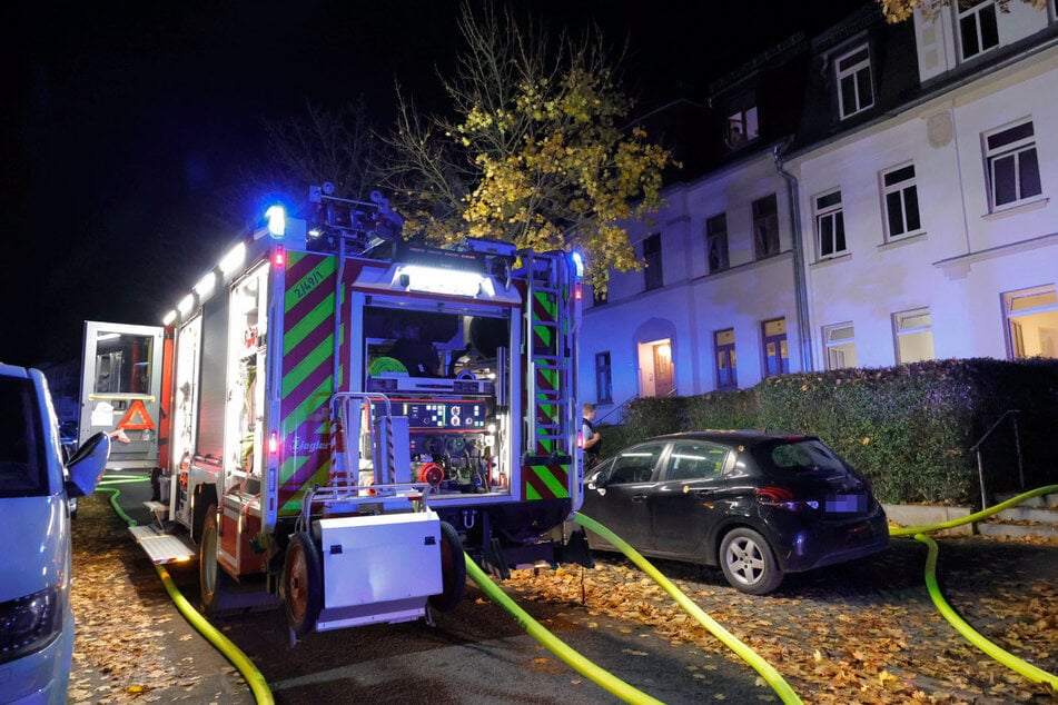 In diesem Mehrfamilienhaus an der Krügerstraße in Chemnitz brach am Mittwochabend ein Feuer aus.