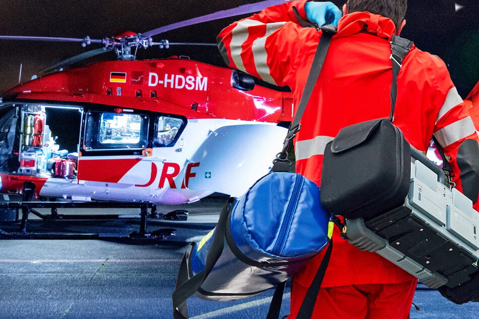 Drei Schwerverletzte bei Unfall: Ein Rettungshubschrauber wurde am späten Donnerstagabend zu der Unglücksstelle bei Solms gerufen! (Symbolbild)