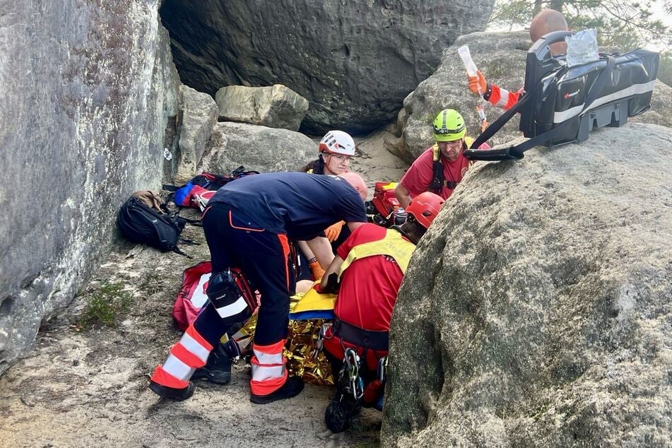 Im Bereich des Rauensteins mussten sich Retter der Bergwacht am Montag um einen verunfallten Jungen (15) kümmern.