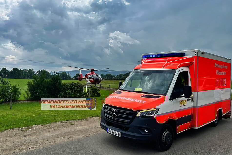 Ein Rettungshelikopter brachte den schwer verletzten Mann (54) ins Krankenhaus.