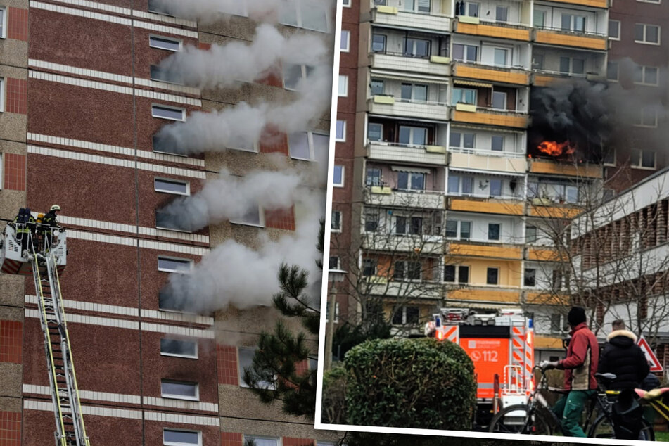 Zeugen meldeten lauten Knall: Brand in Mehrfamilienhaus in Grünau!