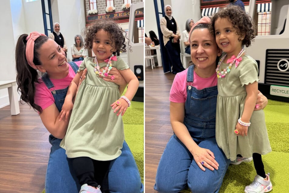 Social media star Ms. Rachel (l.) recently defended her advocacy for the children of Gaza, saying that it instead "should be controversial to not say anything."
