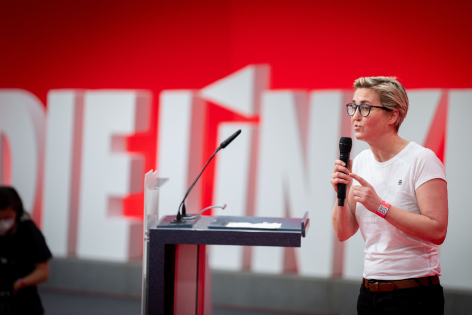 Große Worte und viel Kritik haben die Rede von Susanne Hennig-Wellsow (43, Linke) in Sömmerda gekennzeichnet.