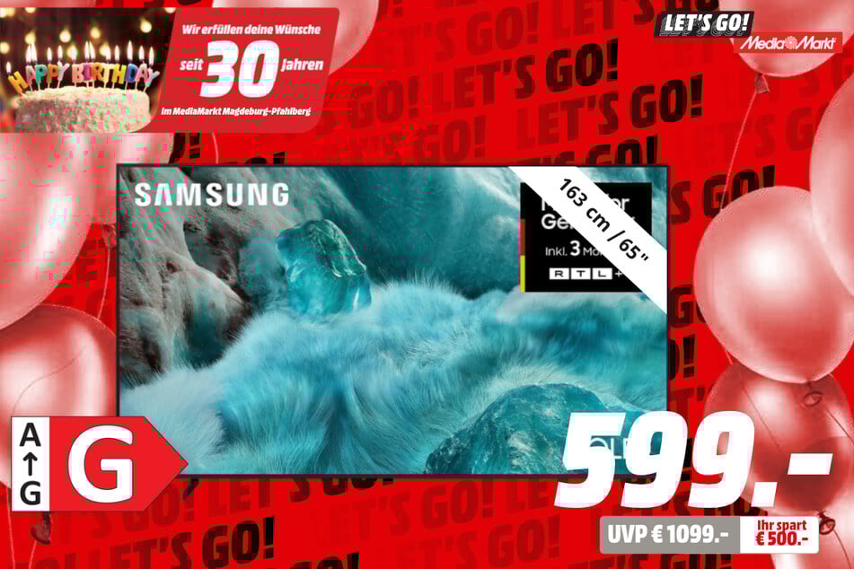 65-Zoll Samsung-Fernseher GQ65Q7F für 599 statt 1.099 Euro.