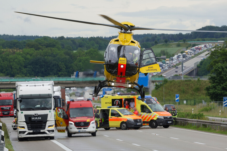 Auch ein Rettungshubschrauber kam zum Einsatz.