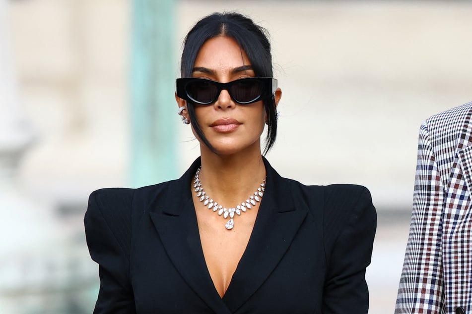 Kim Kardashian leaves the courthouse after testifying in the trial of 10 people accused of stealing millions of dollars worth of jewelry from her in Paris, France, in 2016.