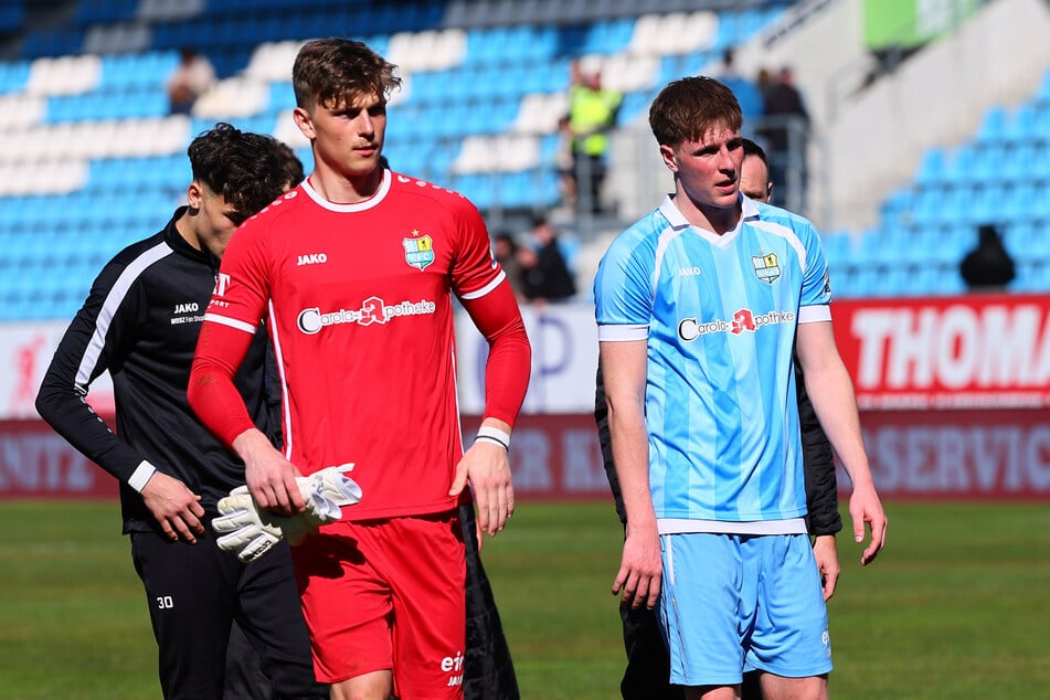 CFC-Keeper David Wunsch (23, l.) war nach der Niederlage gegen Hertha BSC II. enttäuscht.
