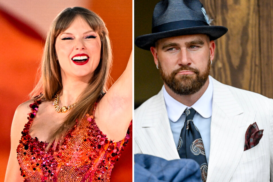 Taylor Swift (l.) and Travis Kelce were seen enjoying a romantic dinner in Italy on Wednesday night.