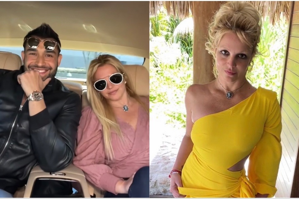 Britney Spears spent her weekend in Sin City for her fiancé's Sam Asghari 28th birthday, but also dropped a subtle hint on Instagram.