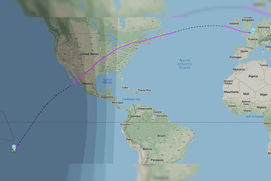 Fast 16 Stunden dauerte der Flug von Tahiti nach Frankreich.