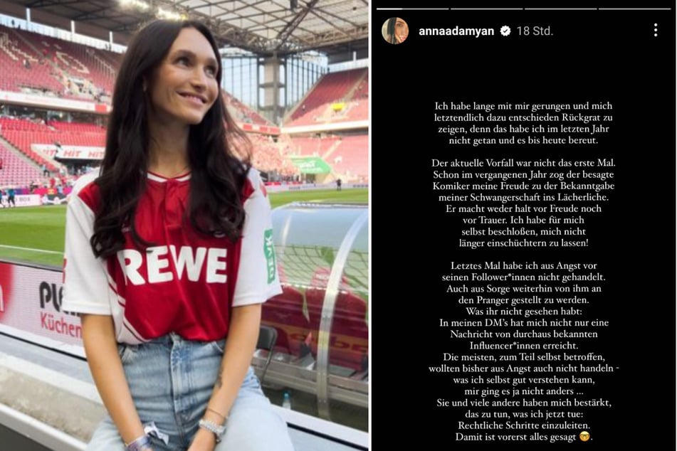 Anna kündigt in einer Instagram-Story "rechtliche Schritte" an.