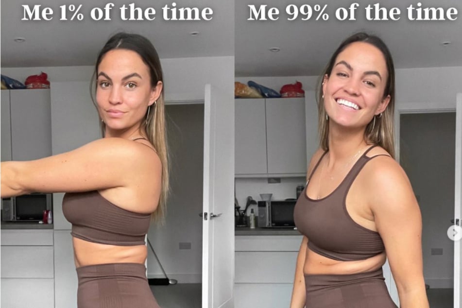 Fitness-Influencerin Molly Ava zeigt auf, dass auf Instagram viel geschönt wird. Vieles sieht makelloser aus, als es ist.