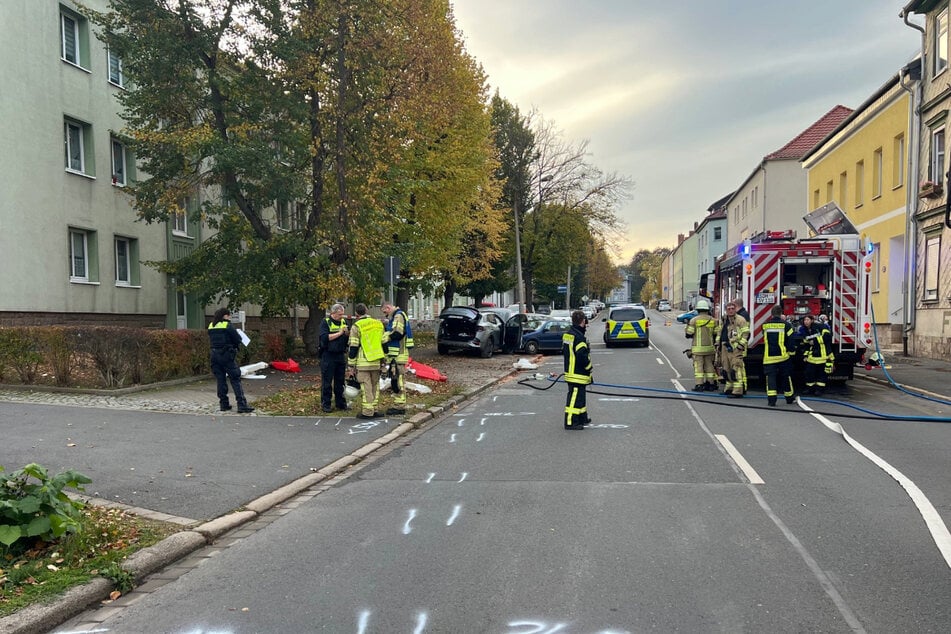 Polizei, Feuerwehr und THW waren am Freitagnachmittag in Sondershausen im Einsatz.