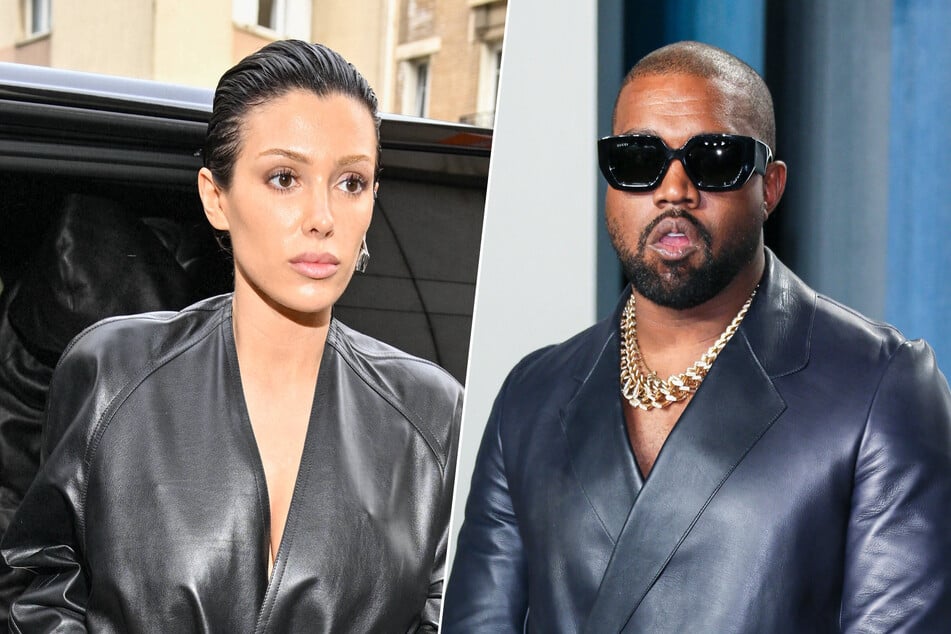 Kanye West (r.) was spotted out and about with his wife, Bianca Censori, shortly after reports claimed that the two were heading for divorce.