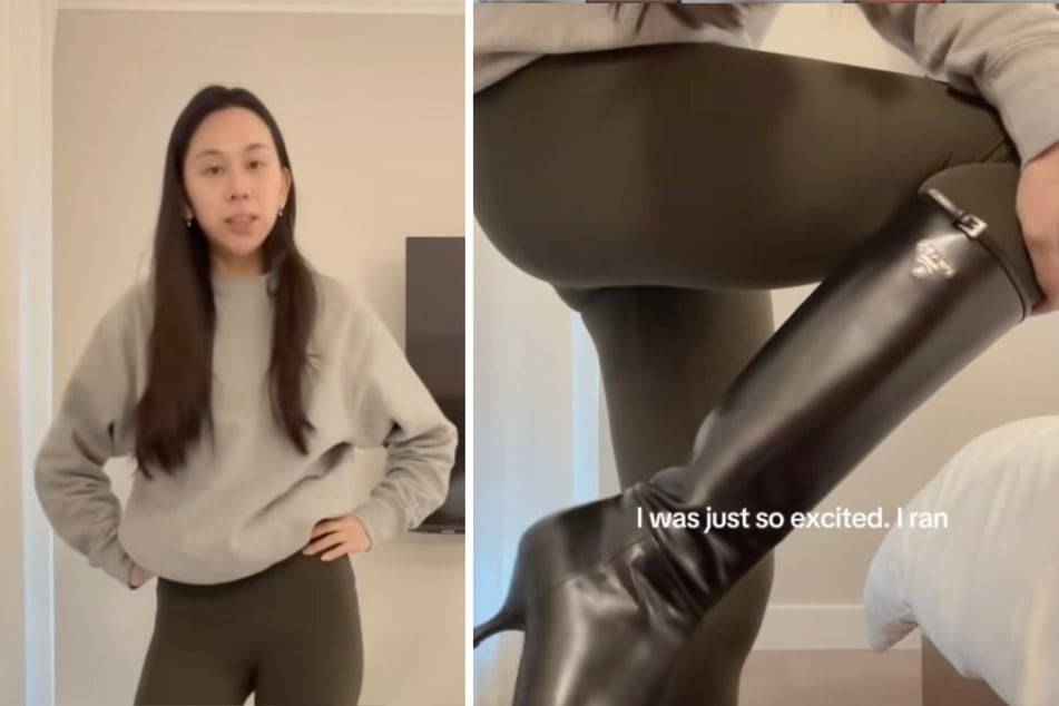 Als Andrea Kyton die Schuhe anprobierte, folgte die Enttäuschung.