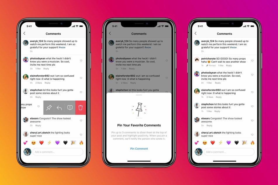 Instagram ermöglicht nun das Festpinnen von Kommentaren.