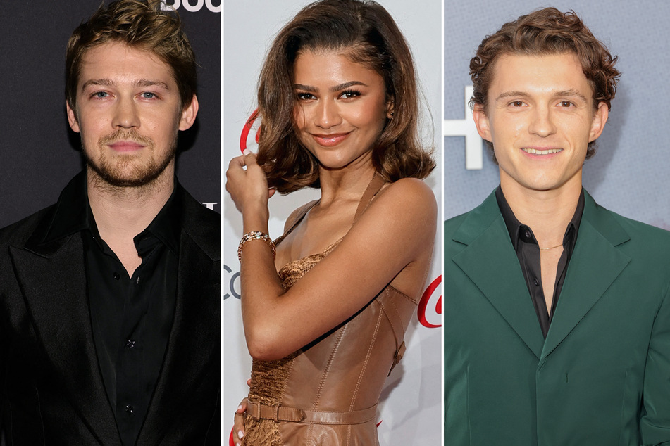 Joe Alwyn (l), Zendaya, and Tom Holland (r) were all spotted at Wednesday's performance of Brokeback Mountain at Soho Place in London.