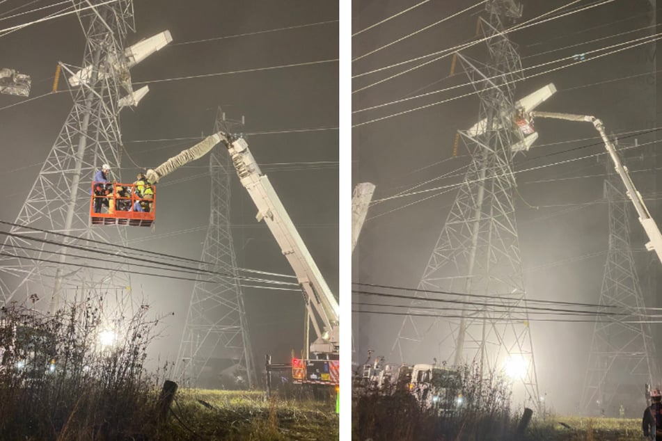 Plane crashes into Maryland transmission tower and leaves people hanging for hours