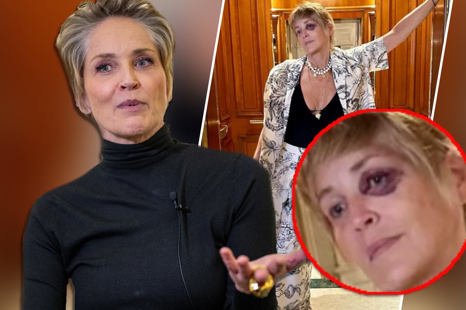 Hollywood-Star Sharon Stone macht Reise und kommt mit blauem Auge davon