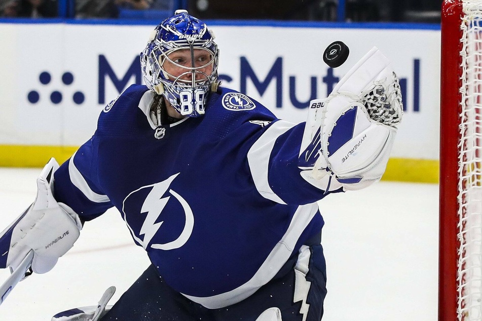 Lightning goaltender Andrei Vasilevskiy earner his fifth career shutout in game seven against the Islanders on Friday night.