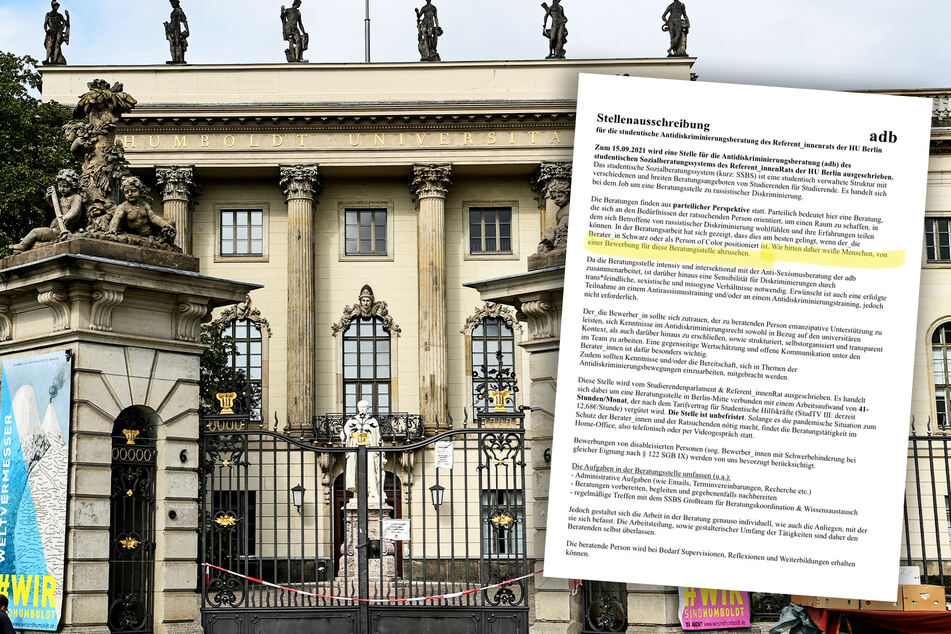 Berlin: "Keine weißen Menschen": Antidiskriminierungs-Stellenanzeige geht nach hinten los