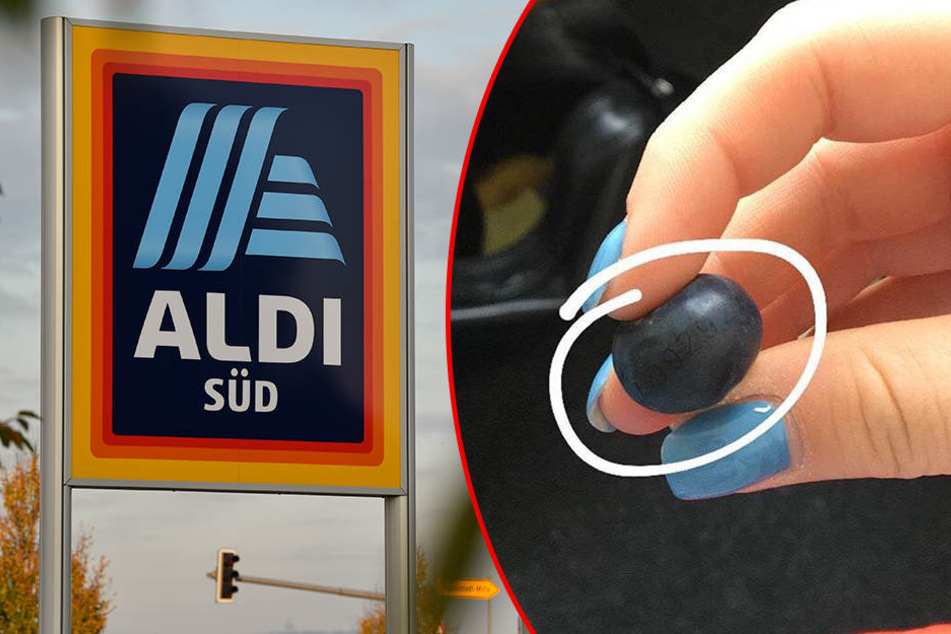 Eine Kundin stutzte über die beschrifteten Heidelbeeren.