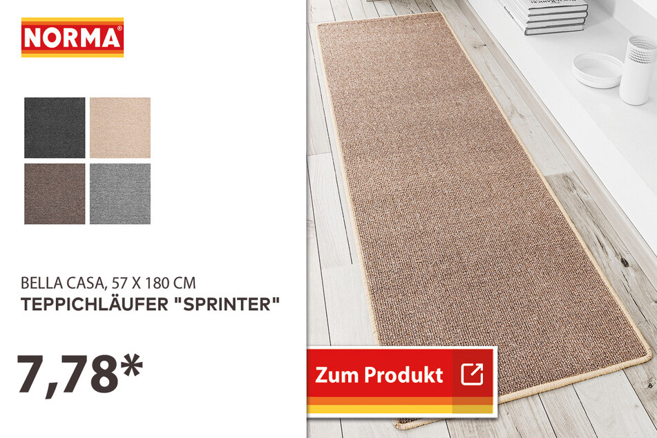 Teppichläufer "Sprinter" für 7,78 Euro.