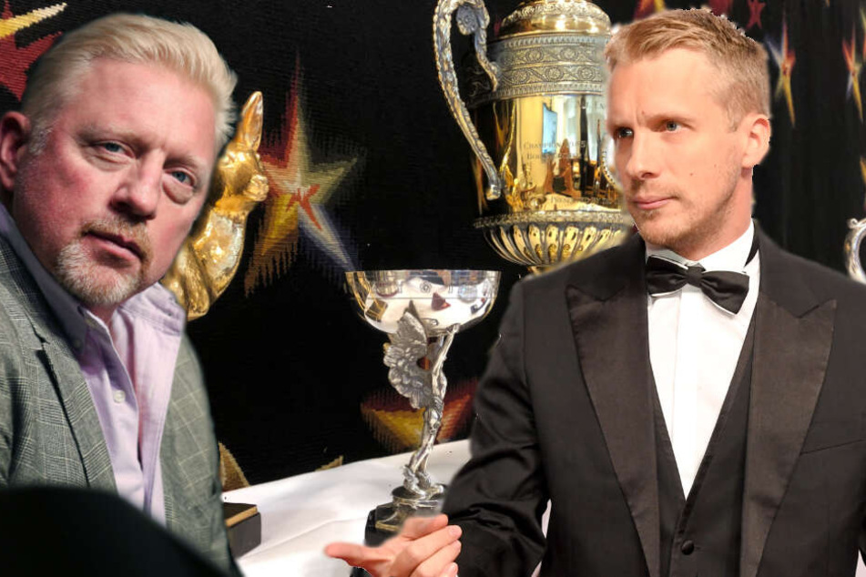 Doch kein Diss? Oliver Pocher (re.) hatte mit der Ersteigerung zweier Memorabilia von Boris Becker (li.) angeblich nur Gutes im Sinn.
