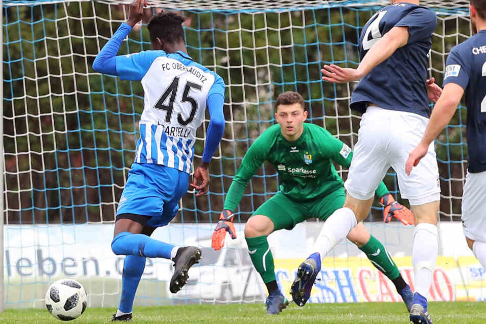 In Neugersdorf kehrte Joshua Mroß ins CFC-Tor zurück.