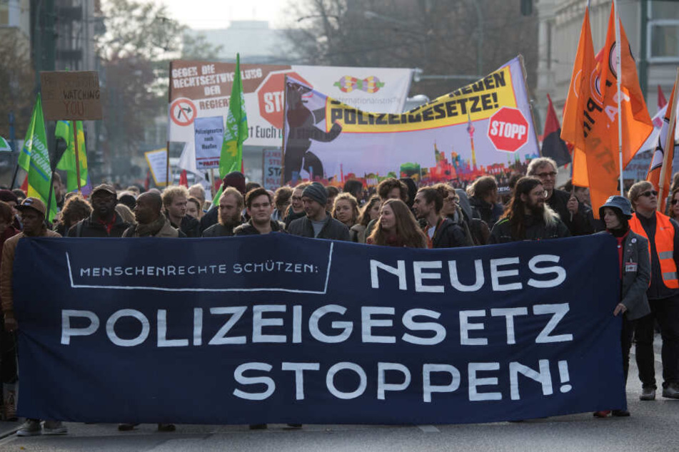 Demo gegen das umstrittene Polizeigesetz.