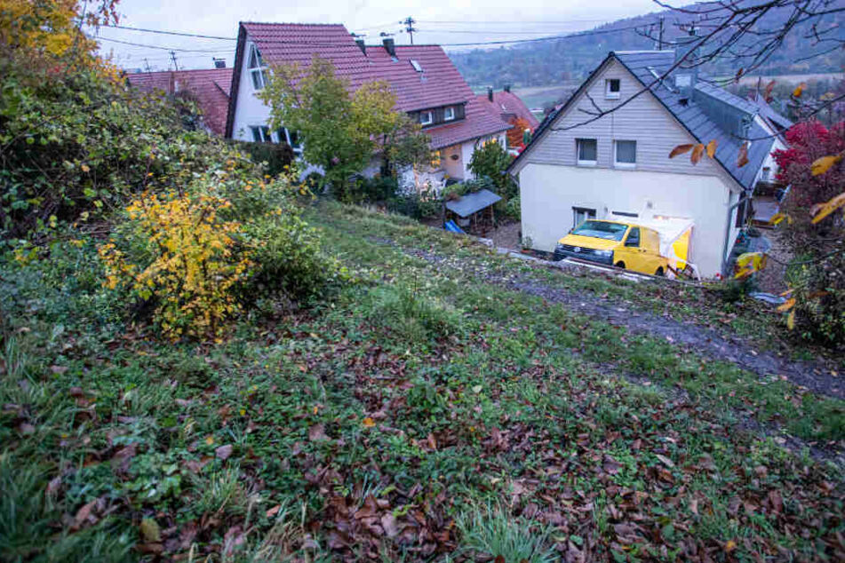 Diese Böschung war der Wagen hinuntergepoltert.
