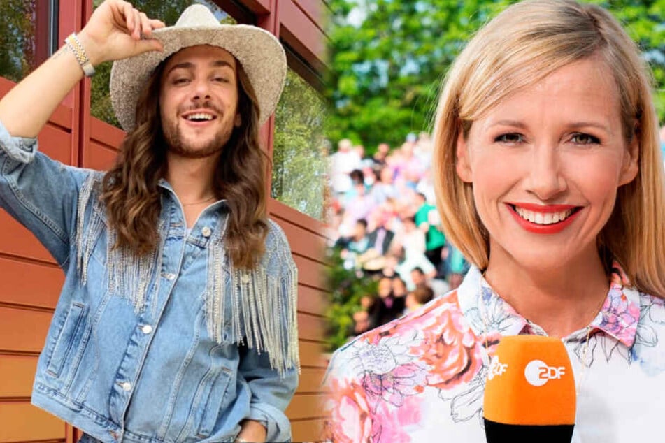 Mit seinem Western-Outfit stellte Riccardo Simonetti (l.) Moderatorin Andrea Kiewel in den Schatten.
