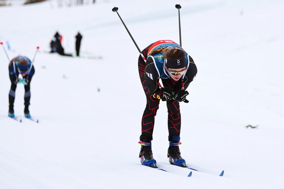 Laura Gimmler musste rund zwei Kilometer vor dem Wechsel abreißen lassen.