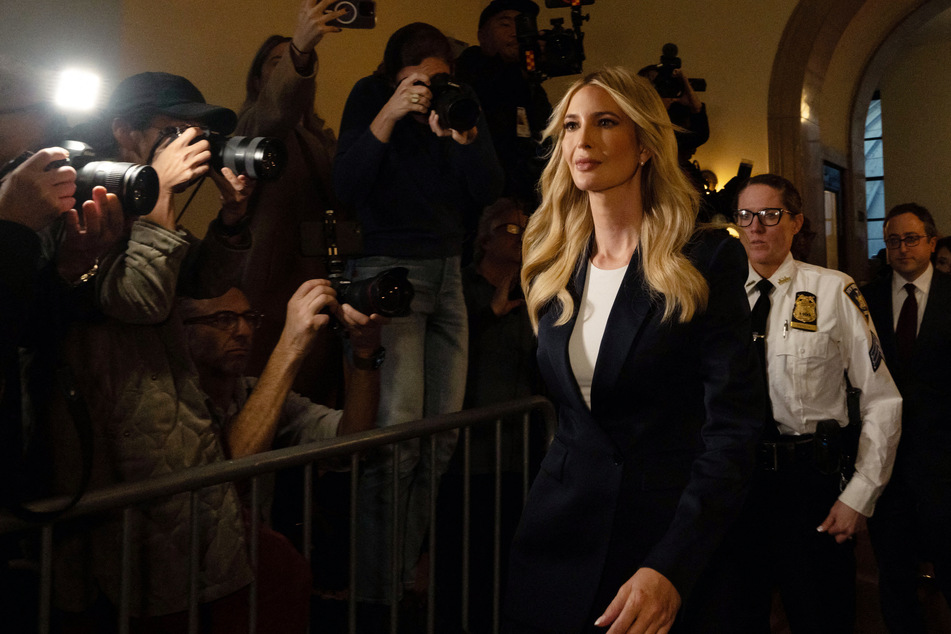 Ivanka Trump, daughter of former President Donald Trump, arrives to testify in the Trump Organization civil fraud trial at the New York State Supreme Court in New York City on November 8, 2023.