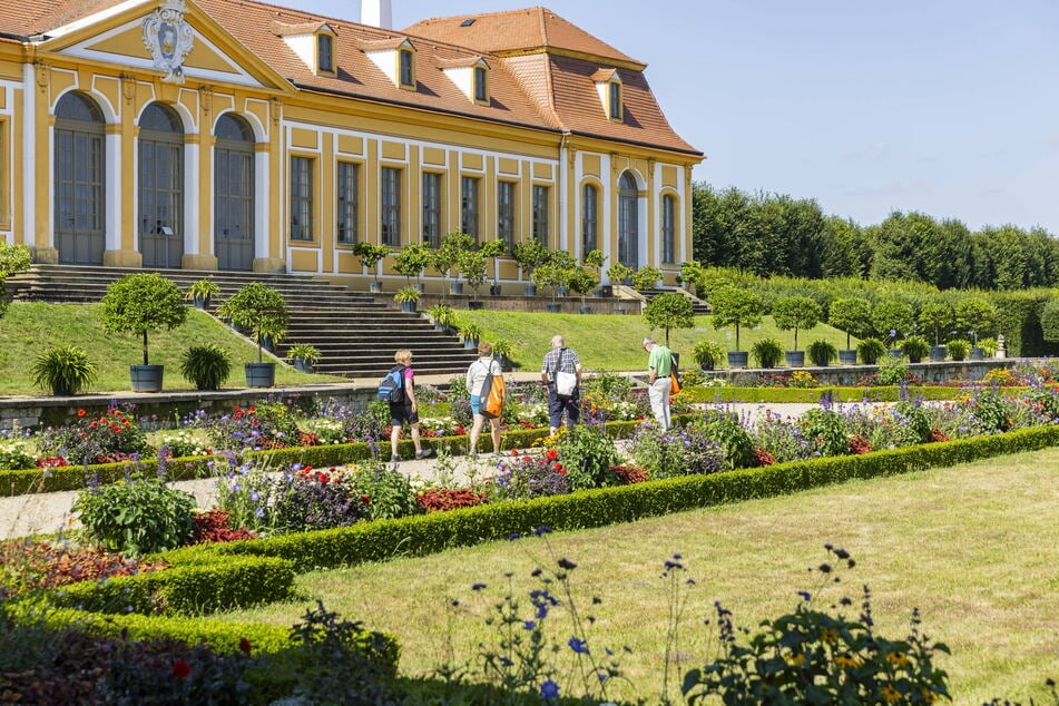 Im Barockgarten Großsedlitz stehen bei einer Sonderführung die historischen Sandsteinfiguren im Mittelpunkt.