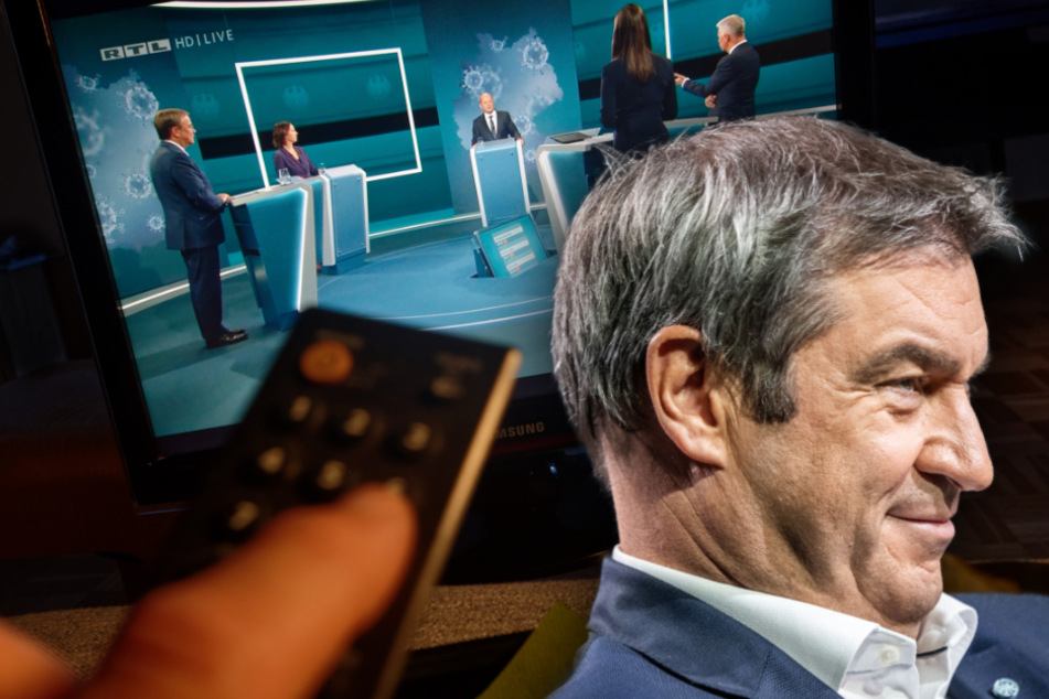 CSU-Chef Markus Söder (54) hat das TV-Triell mit Spannung verfolgt.