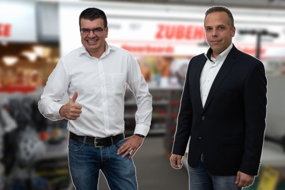 Geschäftsführer Markus Fernandez (re.) und Daniel Lieser erweitern Ihren großen Abverkauf um weitere coole Produkte.