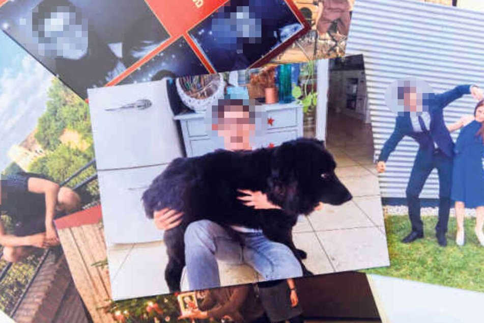 Keine Spur von Depressionen: Christian gilt als fröhlich, liebt Familienhund Bo (6) und ist - wie hier im Anzug mit Schwester Sarah (22, r.) für jede Kasperei zu haben.