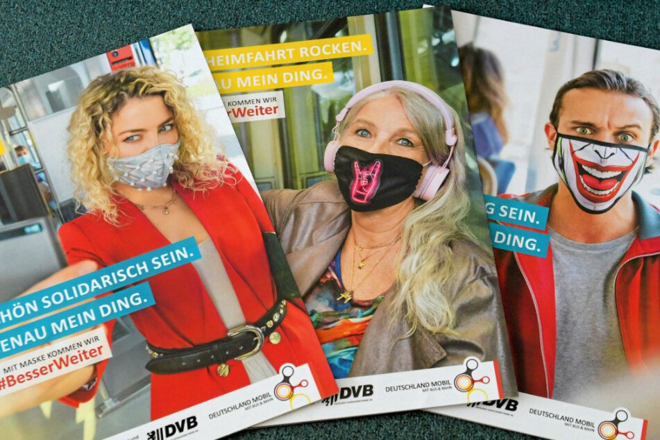 Mit Plakaten wie diesen sollen Masken-Muffel überzeugt werden