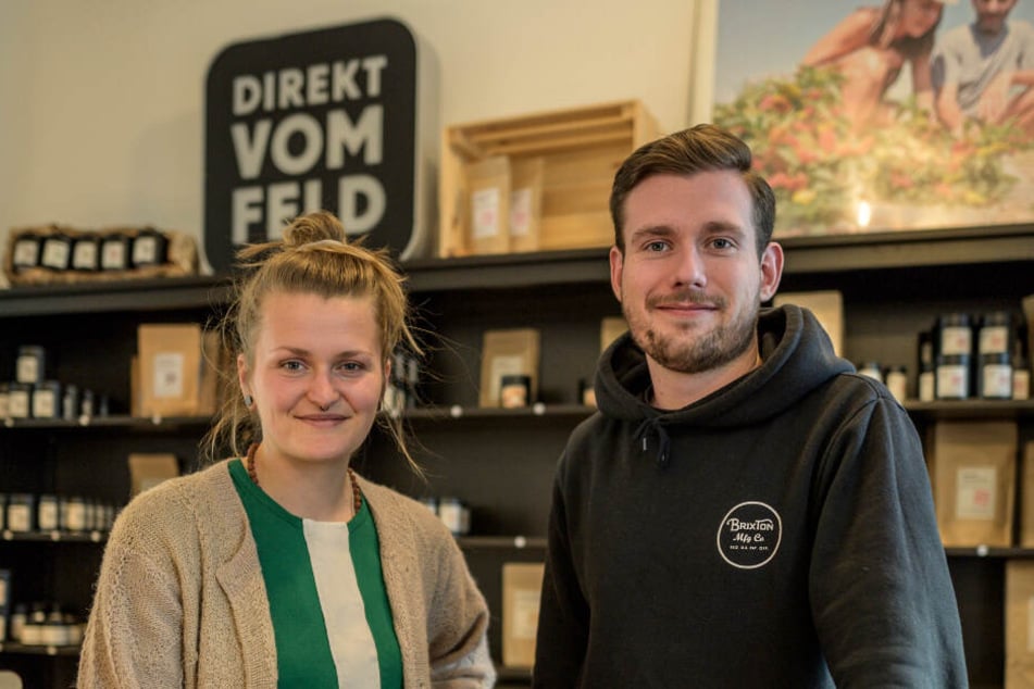 Teil des jungen Start-Up-Brühls: Theresa Mende (28) und Daniel Göpfert (26) von der Gewürzmanufaktur "Direkt vom Feld".