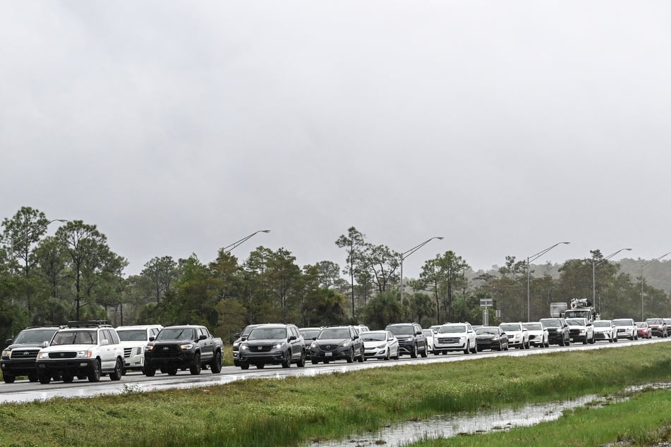 Airlines put on extra flights out of Tampa, Orlando, Fort Myers, and Sarasota, as highways clogged up with escaping traffic and gas stations sold out of fuel.