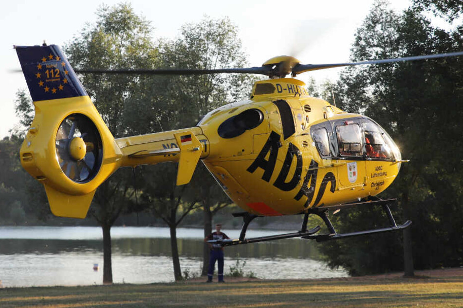 Der verunglückte Badegast wurde mit einem Hubschrauber in eine Klinik geflogen.